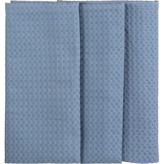 Полотенце вафельное Luscan 240 гр/м2, 40х70, яч7х7, серый, 3 шт/уп