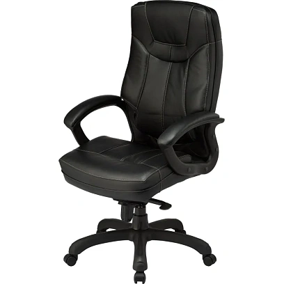 Кресло BN_U_Руководителя EChair CS-608Е кожа черная, пластик