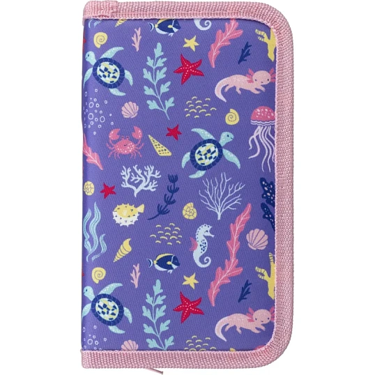 Пенал Комус класс Аксолотль, 1 секц., 190x110x20мм, ткань