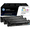 Картридж лазерный HP 201X CF253XM CMY для CLJ Pro 252/274/277 (3шт/уп)