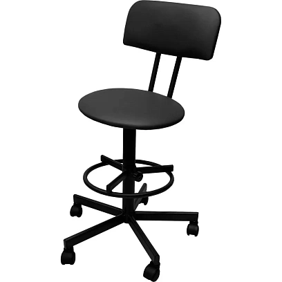 Стул лабораторный РС01.00.37/РС12 (РС37/12 сп.моб-201-01-01) к/з черн,к.чер