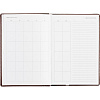 Ежедневник недатированный корич, тв.пер, 140х200, 160л, Lozanna AZ052/brown