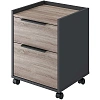 Тумба мобильная Комус Мебель К-Loft 241T003 434х400х555 сонома темн/графит