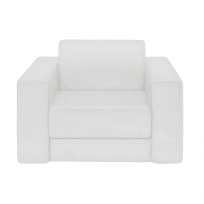 Кресло Мягкая мебель UEX_Энрико Е-1 к/з белый ECOstile 100