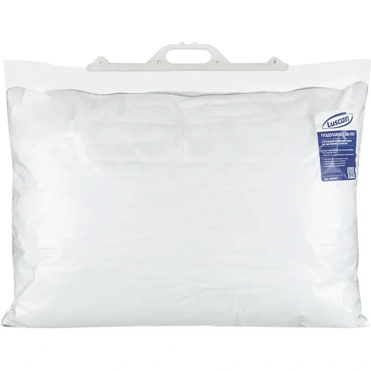 Подушка Luscan 50х70 стег.съем.чех на мол,кант,600г(холлофайб/микрофиб),бел