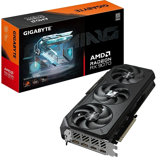 Видеокарта Gigabyte RX9070 GAMING OC 16GB,2xDP,HDMI(GV-R9070GAMING OC-16GD)
