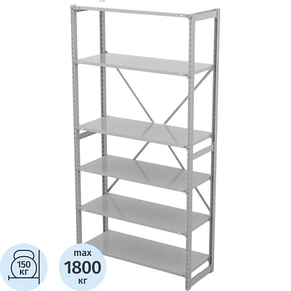 Стеллаж металлический ГТС_ТСУ Универсал, 2200x1060x400, Полки: 6 шт. метал