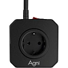 Сетевой фильтр AGNI  5р/3м,черный(TP-VE4U5E-3m-black)