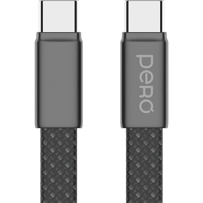 Кабель PERO DC18 ULTIMATE USB-С to USB-C, 60W, 3A, 1.5m, Black