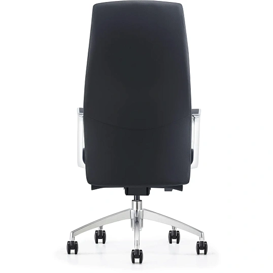 Кресло ЮФК Комус Мебель Easy Chair 501, экокожа, черный, алюминий