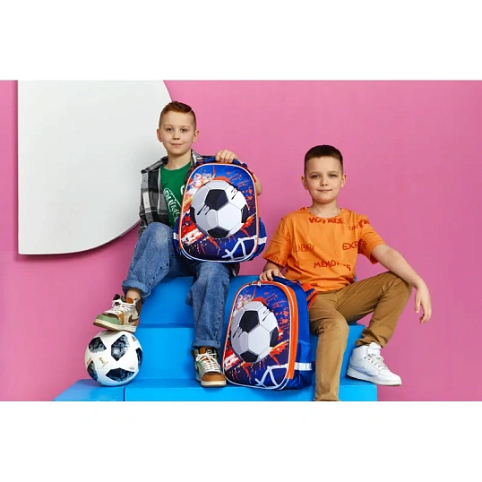 Ранец 3D football, 2 отд., эргоном. Спинка