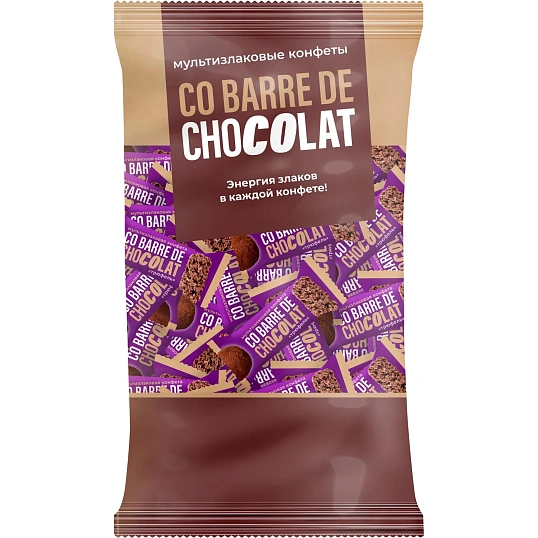 Конфеты Co barre de Chocolat Трюфель мультизлаковые с темной глазурью, 900г