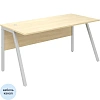 Стол письменный IN Рондо м/к S2349 1580х750х750 береза/серый