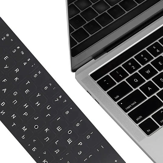 Этикетки на клав. Red Line для ноутбуков, рус и англ, серый (УТ000031341)