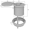 Платформа POWER GROMMET G5101E-2AC1N1Q(1сил.р./USB/Type-C/каб-к/б.заряд)чер