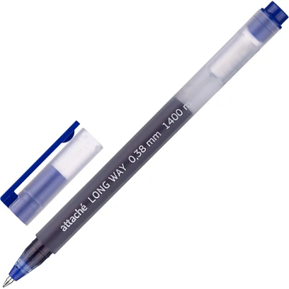 Ручка гелевая Attache Long Way, д.ш. 0,5 мм, лин. 0,38 мм, синяя