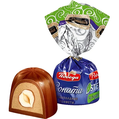 Конфеты Соната с лесным орехом без добавления сахара 2кг/уп