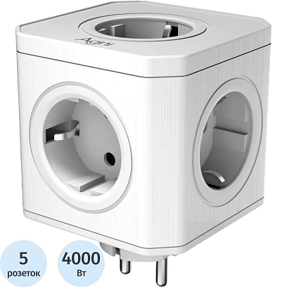 Тройник AGNI 5р 220,белый(TP-VE5E-white)