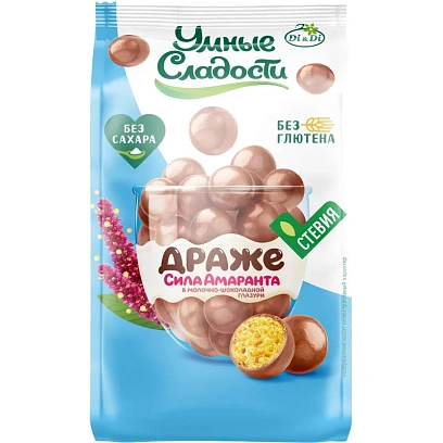 Драже Умные сладости в молочно-шоколадной глазури б/сах б/фрукт б/глют 50г