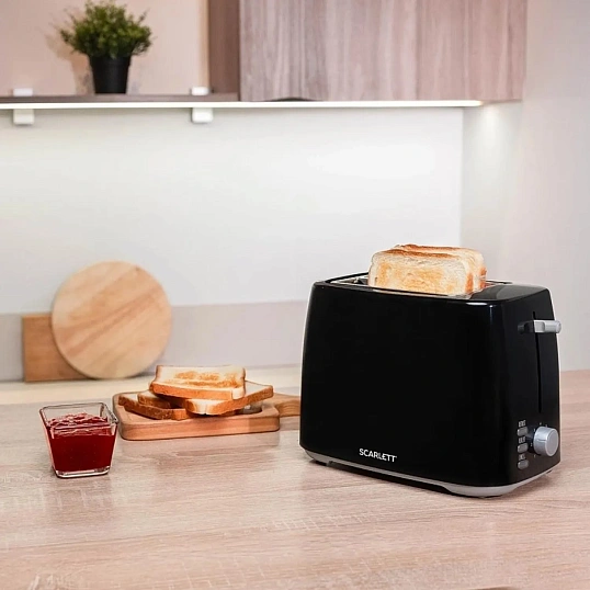 Тостер Scarlett SC-TM11068, 800 Вт, черный