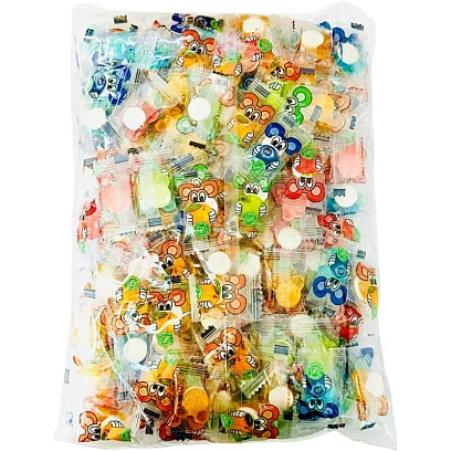 Леденцы мини с головой Микки клубника, черника, яблоко, апельсин, 500г