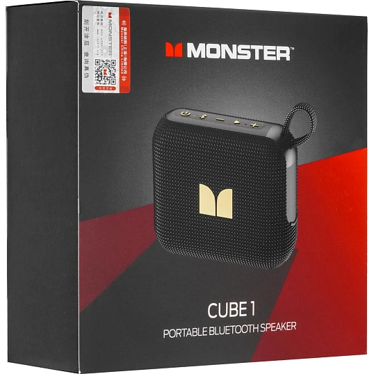 Колонка портативная Monster Cube 1, чёрная