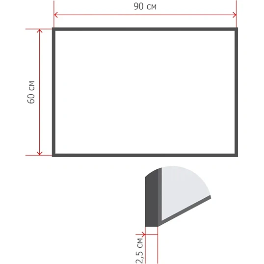 Доска магнитно-маркерная 60х90 Attache Wood дерев.рама