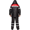 Костюм рабочий зимний муж з26-КПК черн/красн (р.44-46) 170-176