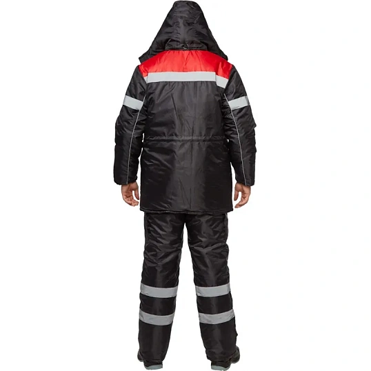 Костюм рабочий зимний муж з26-КПК черн/красн (р.44-46) 170-176