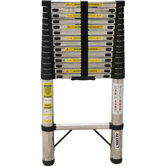 Лестница ST 4.4 стальная телескопическая 4.4м. (15ступ),ALUMET