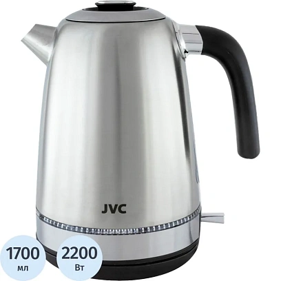 Чайник JVC JK-KE1720,электрический металл,1,7л, 2200Вт