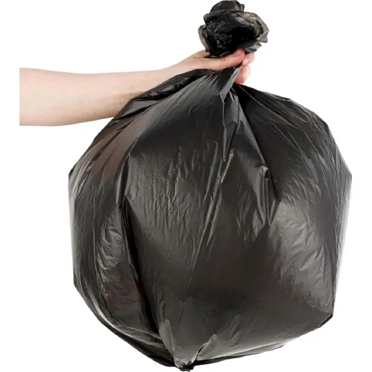 Мешки для мусора ПВД 60л 20мкм 30шт/рул черные 58x68см Элементари