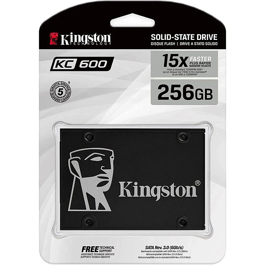 SSD накопитель 2.5''Kingston SKC600/256G KC600 256GB SATA 6Gb/s 550/500MB/s
