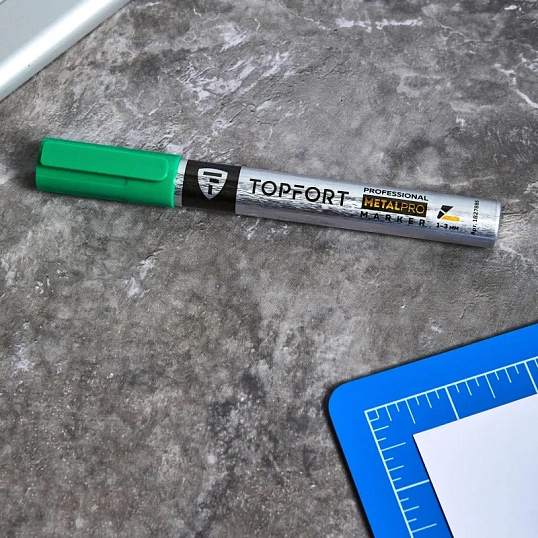 Маркер для металла TOPFORT MetalPro 1-3 мм зеленый