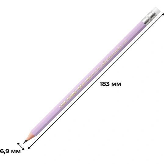 Карандаш Ч/Г BIC Evolution Pastel с ластиком, в асс,518306