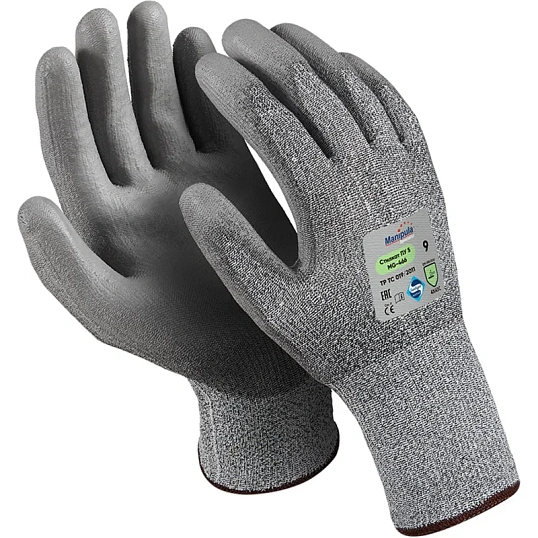 Перчатки защитные от порезов Manipula Стилкат ПУ 5 (HPP-107/MG-466)р10