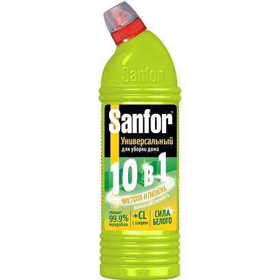 Универсальное чистящее средство SANFOR Универсал лимонная свежесть,1 кг