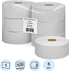 Бумага туалетная д/дисп 1сл бел макул втул 420м 6рул/уп 420W1