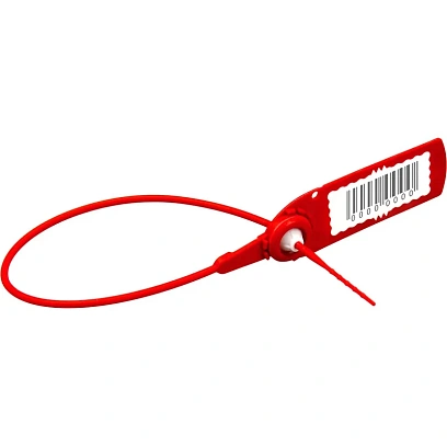 Пломба пластиковая универсальная номер/шк лазер Авангард,220мм,кр,1000шт/уп