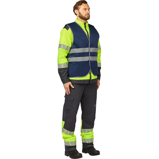 Жилет синий с СОП (р.L/48-50)