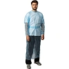 Халат н/с , на завязк, рук.рез, дл.140см, XL, пл 25, голуб, 10 шт/уп