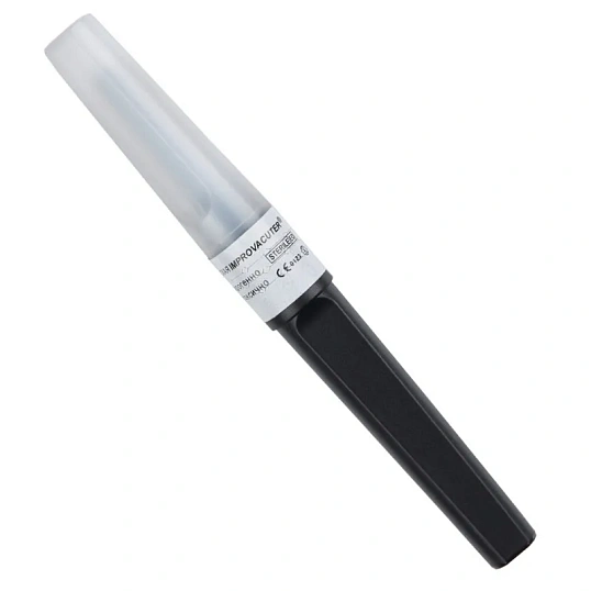 Игла двусторонняя 22G (0,7х38мм) черная Improvacuter 100шт/уп