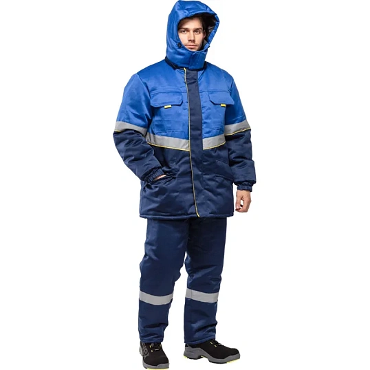 Куртка рабочая зимняя муж з43-КУ син/вас (р.52-54) 182-188 (серия З)