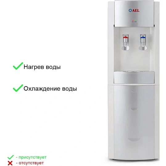 Кулер для воды AEL LD-AEL-28 white/silver напольный электронное охлаждение