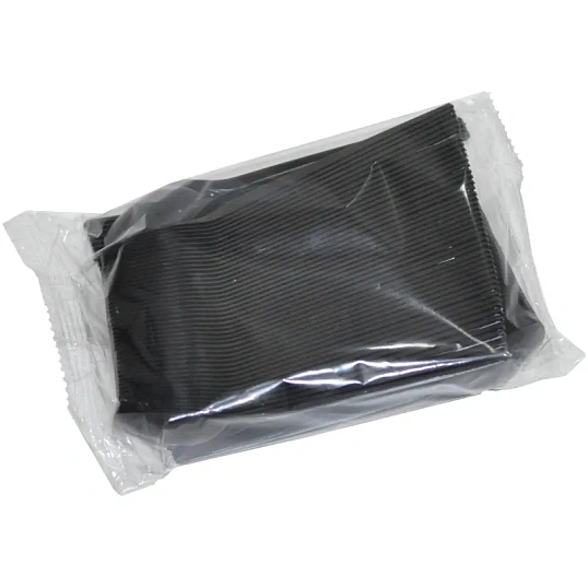 Ложка одноразовая столовая 165мм, ПС, черная, 2800шт/кор