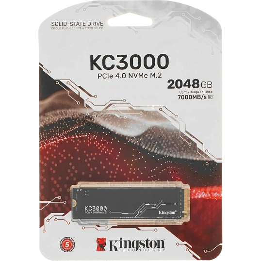 SSD накопитель Kingston KC3000 2TB M.2 2280 PCIe 4.0 x4(SKC3000D/2048G)