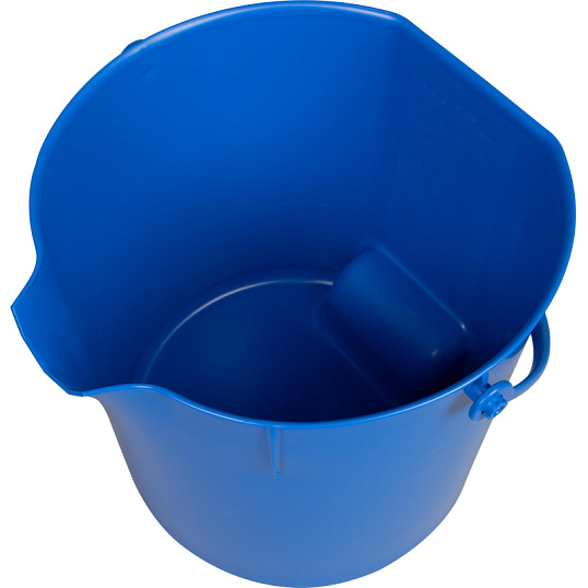 Ведро FBK 15л синее, армир. пластик противоударный, круглое, 80101-2