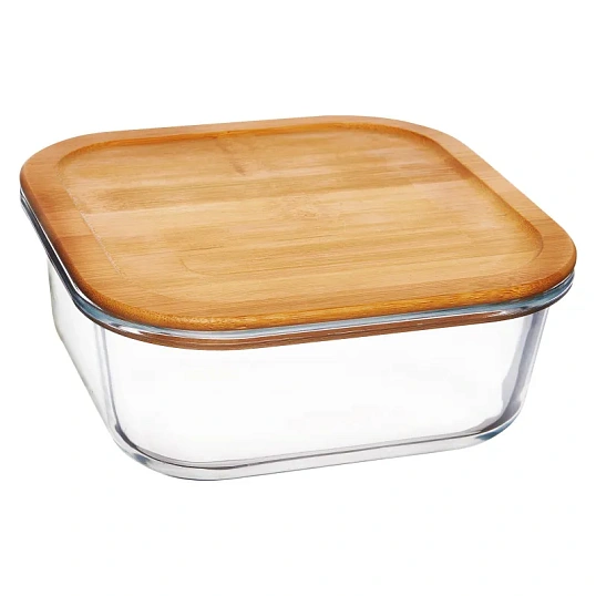 Контейнер стекл квадр 1230мл бамб/кр Studio TM Appetite
