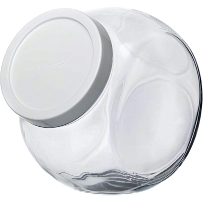 Банка с крышкой БЕЛЛА 2140 мл (белая крышка) (43994SLB)