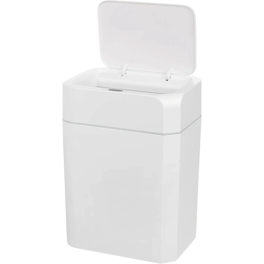 Ведро мусорное Kitchen Joy сенсорное пластиковое белое 12л_KJ-JAH6115